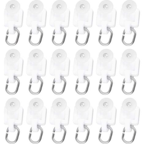 Accesorios para rieles de cortinas: 50 poleas silenciosas para barras de cortina.