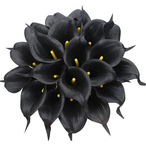 Arum Artificiel - Latex Inodore - Tige Flexible En Fil De Fer Recouvert De Polyuréthane - Pour Décoration Maison Bureau Mariage Fête - Lot De 24 Pièces (1/5)