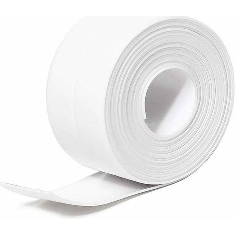 HONORNIC - (Blanc, 3,8 cm x 3,2 m) Bande d'étanchéité en silicone pour salle de bain, bande d'étanchéité en PE auto-adhésive imperméable pour (1/5)