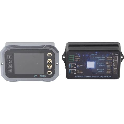 Moniteur de Batterie Intelligent 100 A, Coulomère Rv Avec Shunt, Moniteur de Batterie Ampèremère de Tension de Caravane élecrique Kh110f Avec écran A mené 2,4 Pouces (1/5)