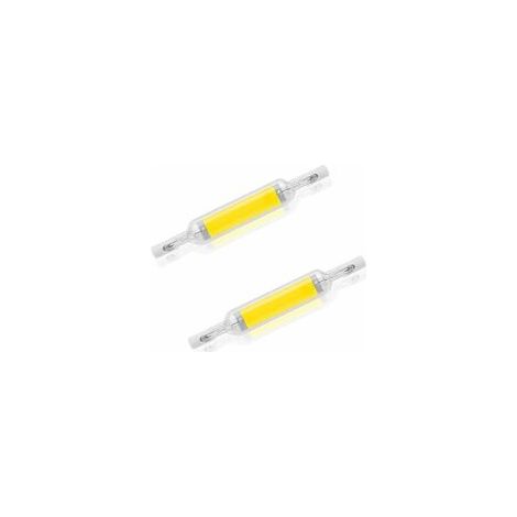 Lot de 2 ampoules LED R7S 10 W 78 mm à intensité variable, blanc froid 6000-6500 K, équivalent à une ampoule halogène J78 100 W, culot R7S double face (1/5)