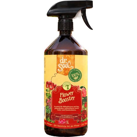 Dr.Soil FLOWER BOOSTER,Natürlicher Blühkraftverstärker, gebrauchsfertige Lösung mit 1 Liter Sprühflasche