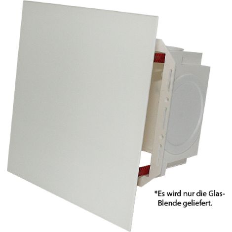 Blende aus Glas für großen Wandeinbaukasten