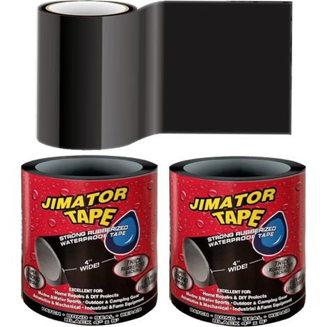 Ruban étanche noir 2pcs Tape Waterproof,Ruban en silicone auto fusionnant, ruban isolant et bande d'étanchéité,D'étanchéité qui Colle et Répare Quasiment Tout (1/5)