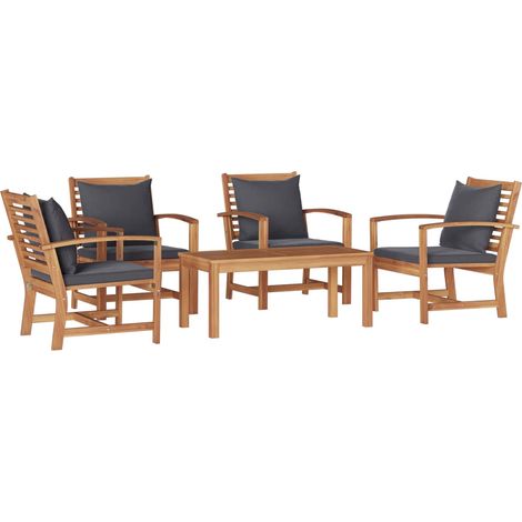Maison Exclusive - Gartensofa-set 5 pcs Natur Massivholz Teak
