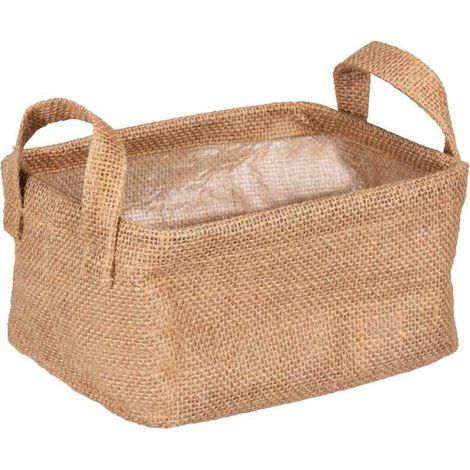Panier de rangement JUNA avec poignées, 100% jute, WENKO (1/5)