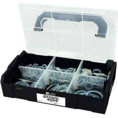 Coffret L-BOXX de 280 joints fibre élastomère bleu Jarnon