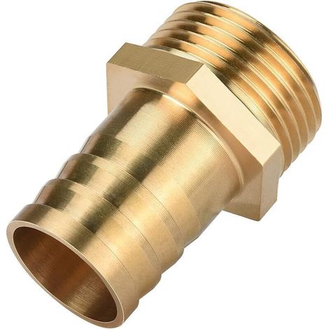 Embout de tuyau, raccord à vis 1" AG x 1" embout, laiton, raccord de tuyau diesel (1/5)