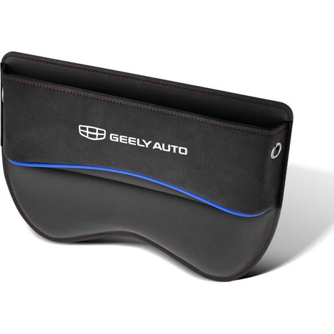 (Pour noir) Boîte de rangement universelle pour siège auto Geely, organisateur d'espace entre les sièges, sac latéral avec trou pour câble de chargement, accessoires auto (1/5)
