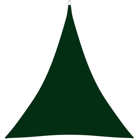 Vela parasol triangular de tela Oxford 5 x 6 x 6 m verde oscuro 020009933 (1/5)