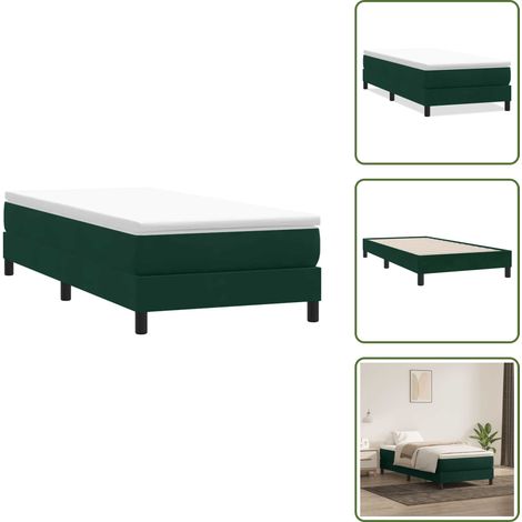 vidaXL Sommier à lattes de lit sans matelas vert foncé 90x210 cm (1/5)