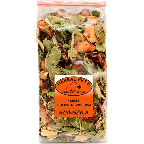 Alimento a base de hierbas y frutas para chinchillas, 150 g de mezcla completa. (1/2)