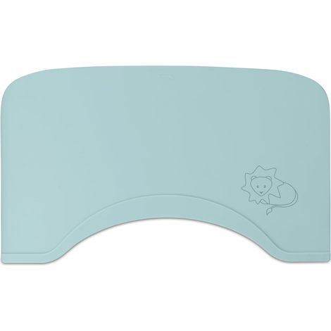 hauck Tovaglietta Bambini Per Vassoio in Legno Wooden Tray - Tovaglietta Silicone 100% Uso Alimentare Per Seggiolone In Legno Alpha+ e Beta+ - Facile da Lavare e da Riporre - Menta, Leone (1/5)