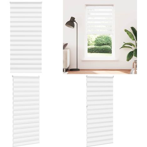 vidaXL Zebrarollo Weiß 115x230 cm Stoffbreite 110,9 cm Polyester (1/5)