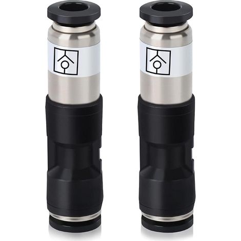 2 connecteurs de clapet anti-retour à air comprimé 6 mm, flux d'air pousser pour connecter les raccords (1/5)