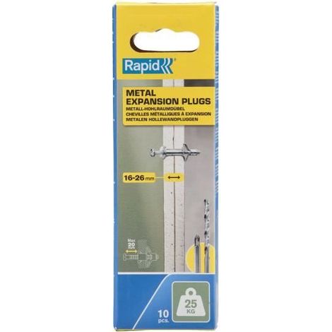 Blister de 10 pcs. bouchons d'expansion métalliques ø8x46 vis m4x55 5001547 rapid