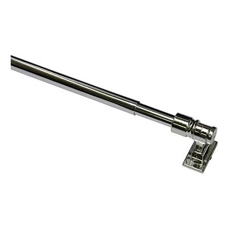 Gardinia California-Asta per Tende in Acciaio Cromato, Ø 12 mm, 75-135 cm, Steel (1/3)