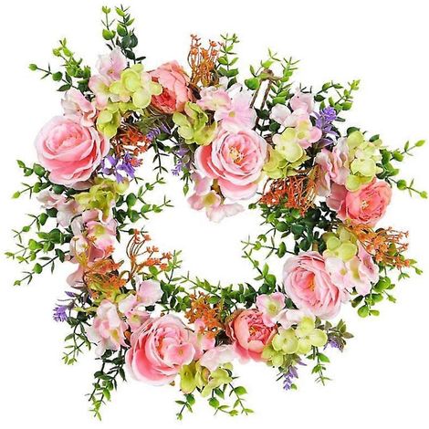 Couronne de Saint-Valentin, guirlande de roses pour décoration murale de mariage