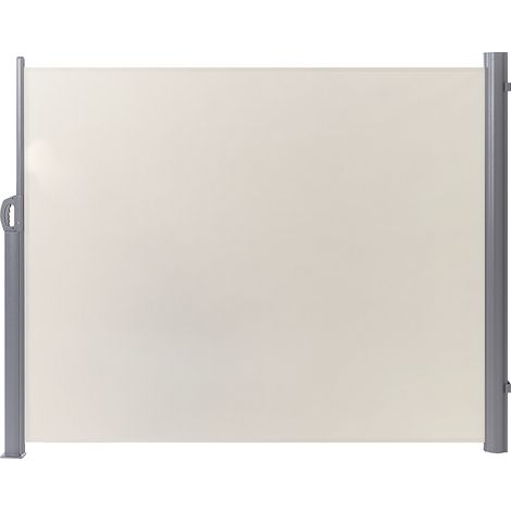 Toldo vela lateral beige poliéster estructura de aluminio pantalla de tela 160 x 300 cm retráctil Dorio