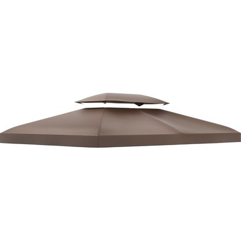 Techo de repuesto para cenador 3x4 m poliéster OKMYHOME (1/3)
