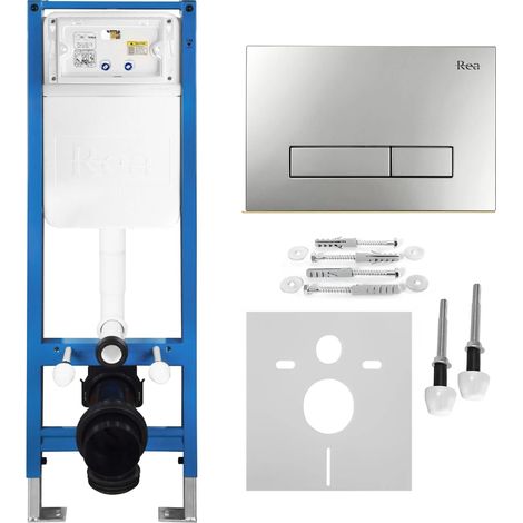 Ensemble Bâti-Support WC SLIM 024N avec plaque de commande  HD satin (1/5)
