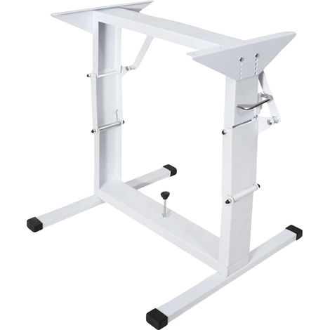 Pied de table réglable, en aluminium léger, design pliable, Blanc (1/2)