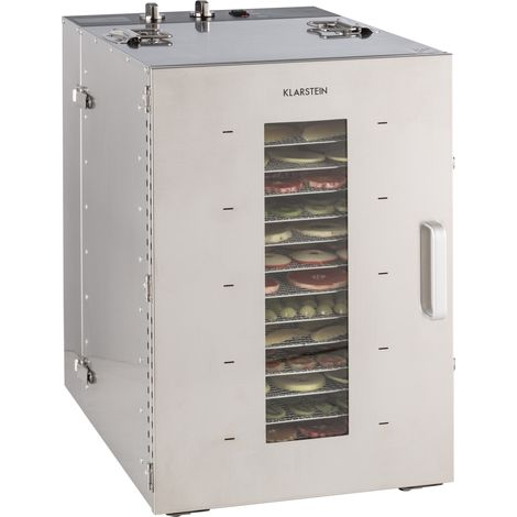 Klarstein Master Jerky 16 Deshidratador 1.500 W 40-90 ° C Temporizador de 15 h Acero inoxidable Plateado