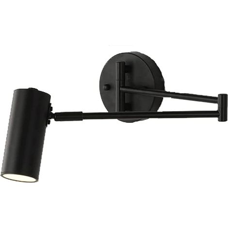 Applique murale pour chambre, applique murale avec bras doré, lampe de lecture, applique murale moderne et orientable en métal, applique murale pour salon – (1/4)
