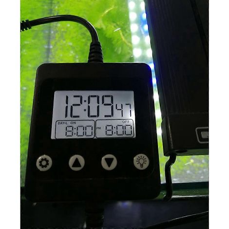 Contrôleur d'éclairage intérieur LED pour aquarium avec minuterie numérique et écran LCD (1/4)