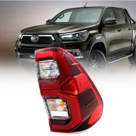 Feu arrière droit pour Toyota Hilux Revo 2020 2021 2022 Feu stop, clignotant et feu de recul intégrés, carénage ABS étanche, remplacement identique à l'origine Pick-up (1/4)