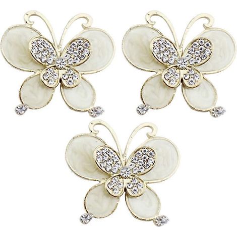 Lot de 3 autocollants en alliage pour bijoux DIY, formes originales, pour coque de téléphone portable (blanc)-3.53.1cm-White