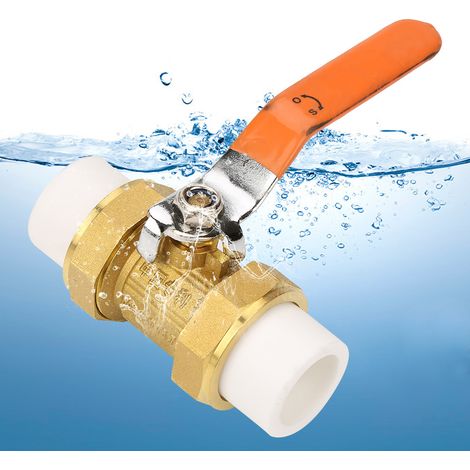 Robinet à bille laiton avec raccord PPR à souder double 1"BSP DN25 (1/5)