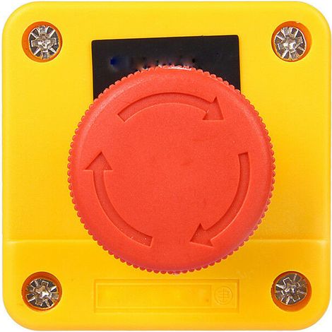 10a Boîte de Commande Bouton Poussoir Verrouillage Arre Bouton D'interrupteur D'urgence Plastique Métal Coquille Rouge Champignon Signer L'arrêt D'urgence Bouton-poussoir Station de Commutateur