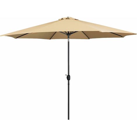 Marbueno Sombrilla Acero 8 Varillas D300 cm Polyester Marrón (1/2)