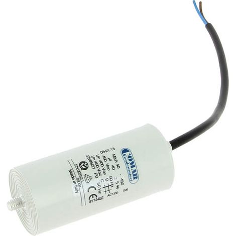 Condensateur 40 µF – Capacité 40 µF – Tension 400V – Fréquence 50Hz – Pour circuits électroniques