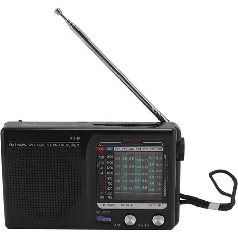 Radio Portable AM FM SW, Radio Numérique à Ondes Courtes avec Lecteur MP3, Mini Radio, Transistor Radio à Ondes Courtes, Radio Vintage à Piles avec Antenne Rétractable pour (1/5)