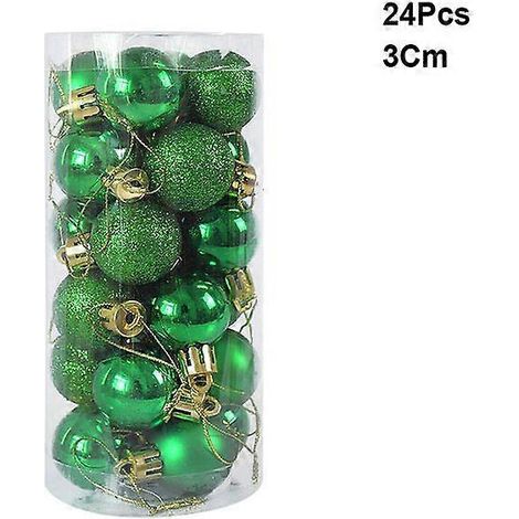 6 à 24 boules de Noël rouges et dorées, décorations pour sapin de Noël, grandes boules à suspendre, décorations de Noël et du Nouvel An (A06-24Pcs) (1/5)