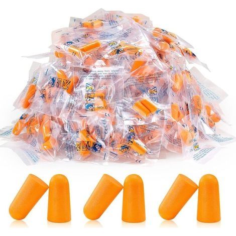 Lot de 120 paires de bouchons d'oreille en mousse ultra souple pour la suppression du bruit et le ronflement
