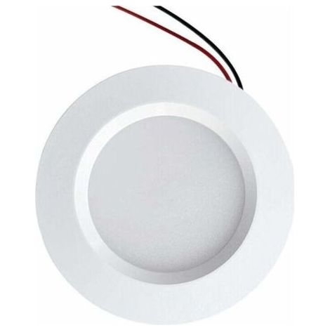Mini spot LED encastré, trou de 55 mm, diamètre de 68 mm, compact, 3 W, 12 V CC, étanche, IP54, pour salle de bain, cuisine et meubles (aluminium, blanc naturel 4000 K) [Classe énergétique E] (1/5)