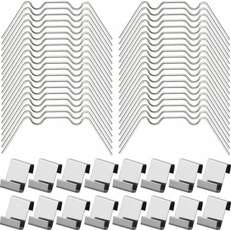 100pcs clips de serre pour le verre, clips de fenêtre de serre en acier inoxydable clips de fixation de vitre de verre (1/5)