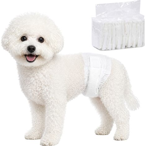 PawHut Dog Diapers Super Absorbent for Male Dogs Size M