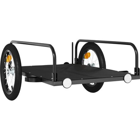 Rimorchio/carrello per il trasporto di biciclette 126 x 63 x 34 cm ferro nero 020044061