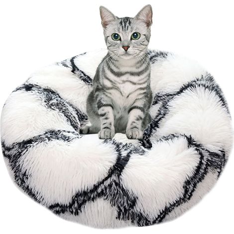 Panier pour chien, coussin moelleux en peluche, coussin pour chat, coussin douillet en forme de donut, coussin chaud et lavable pour petits chiens (Style : Style 3) (1/5)