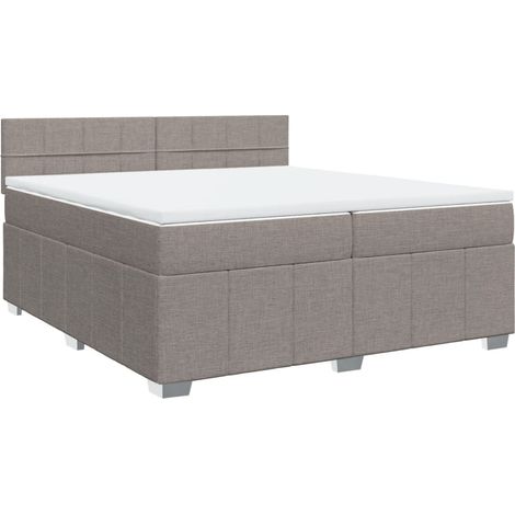 Maison Exclusive - Giroletto a Molle con Materasso Tortora 200x200 cm in Tessuto