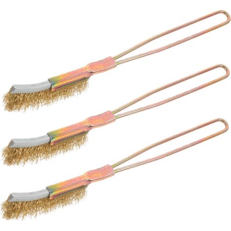3pièces Brosse de Nettoyage Métallique Mini Brosse Antirouille pour Voiture Métallique Multifonctionnelle à Récurer pour Rainures de Nettoyage pour Métaux (1/5)