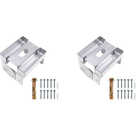 Support de poteau robuste de 10,2 cm avec base de stabilisation en ciment pour fixer des modèles de jardin et des systèmes de rails extérieurs, pied en béton pour poteaux (1/5)