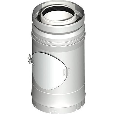 Systeme gaz echappement plastique Tube controle, bande de serrage inclus DN 80/125 (1/2)