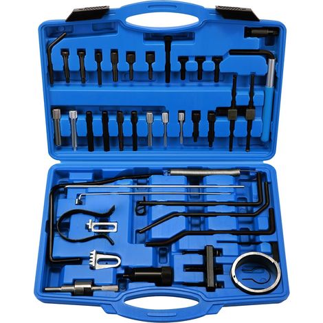 Calage Moteur Courroie de Distribution Kit, Outil Calage Arbre à Cames Outil de Calage Moteur Compatible avec Peugeot, mit C-itroen, PSA Diesel Petrol Twin Tdi HDI PSA 4086 (1/5)
