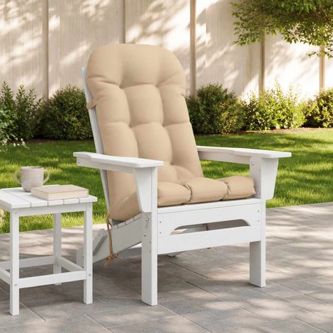 vidaXL Coussin de transat ensoleillé PUTTEN 100 % polyester Crème (1/5)
