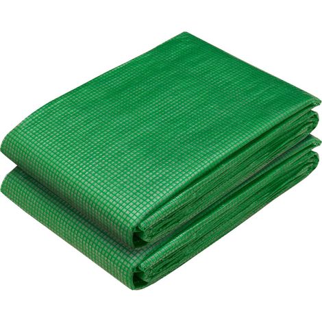 Lona con ojales 2 uds. Verde 1,5 x 10 m 260 gsm PE vidaXL